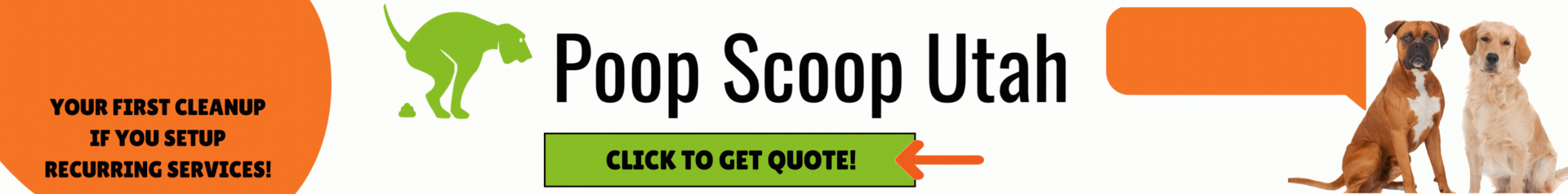 Poop Scoop Utah Dog Friendly Website Banner (2912 x 360 px)